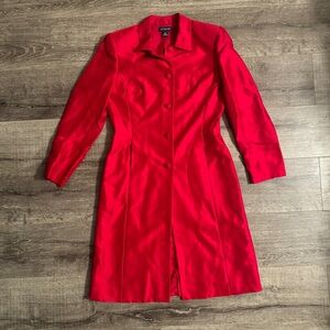 Vintage Red Silk Coat